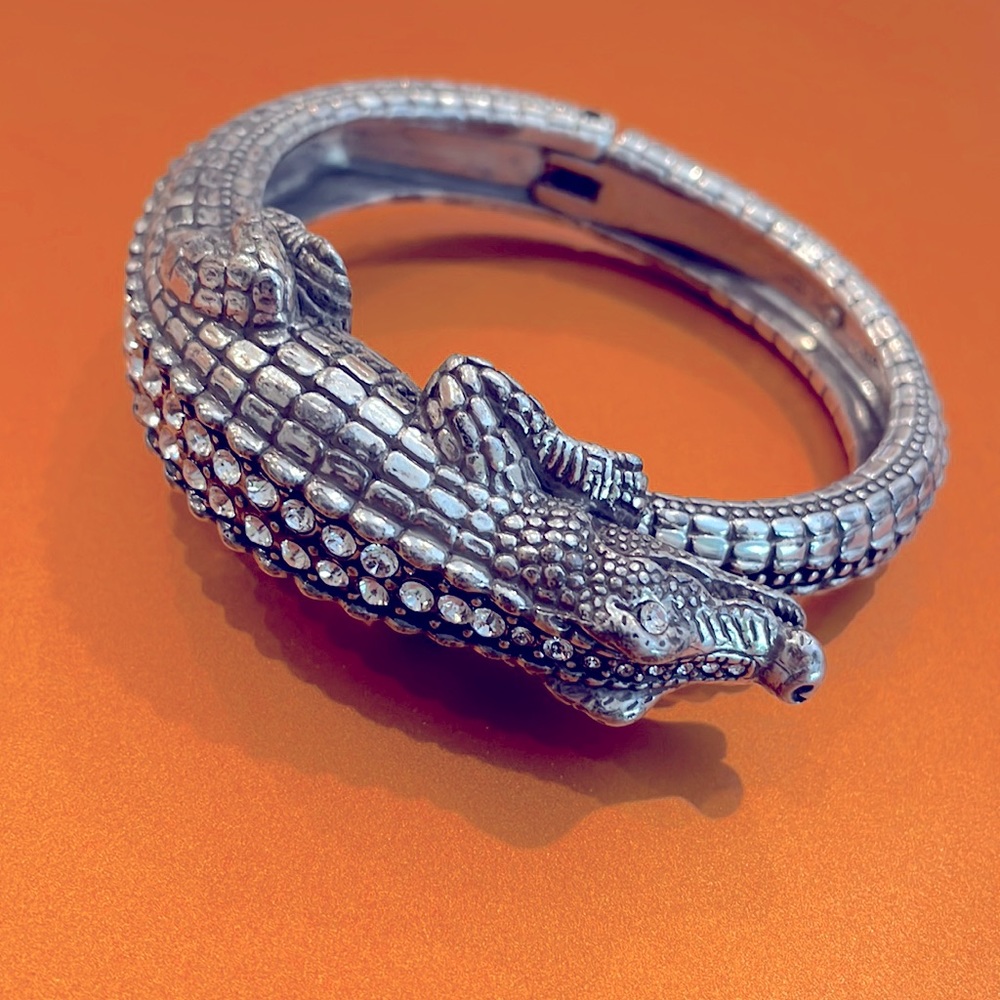 Brighton Silver Crocodile Bracelet